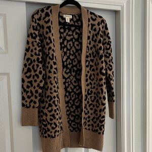 Yes Lola Leopard Open Front Cardigan